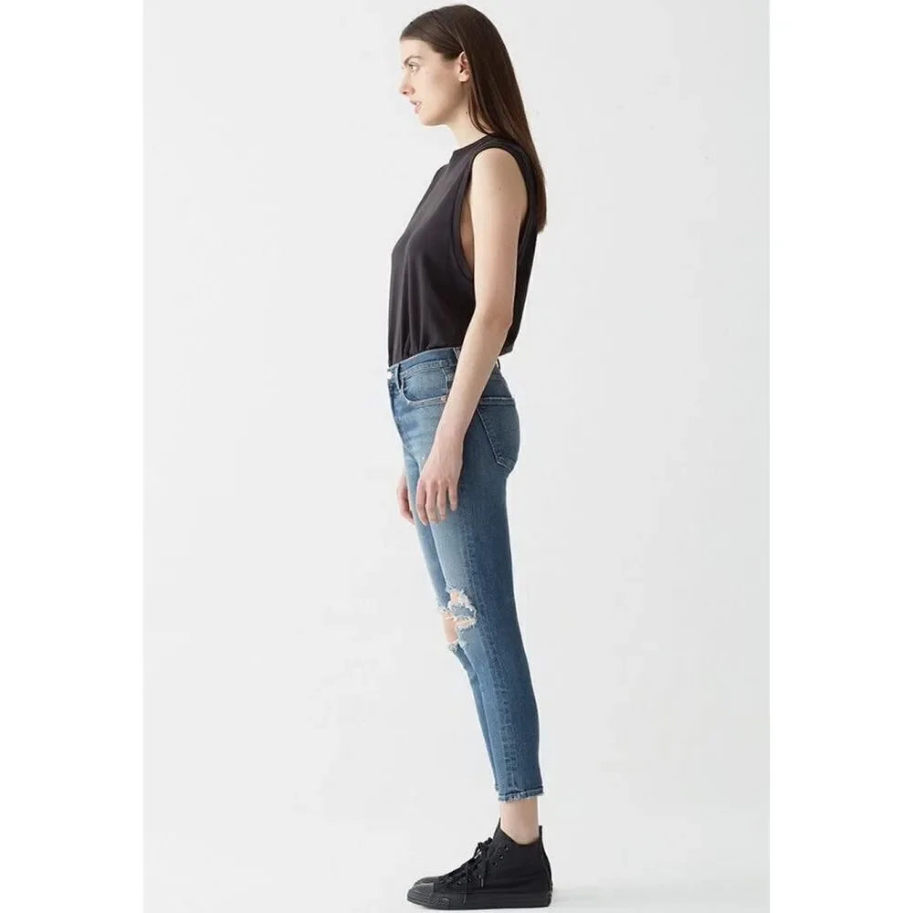 AGOLDE Sophie Distressed High Rise Skinny Crop Jeans A018-843 Size 24